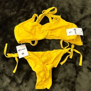 Fused hawaii bikini set in lemonade color